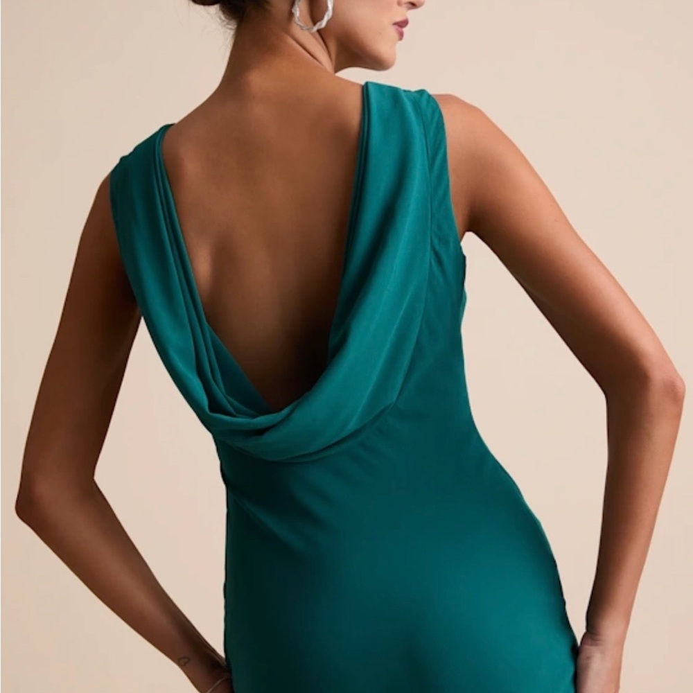 Elegant Teal Sleeveless Maxi Dress - Picture 2 of 4
